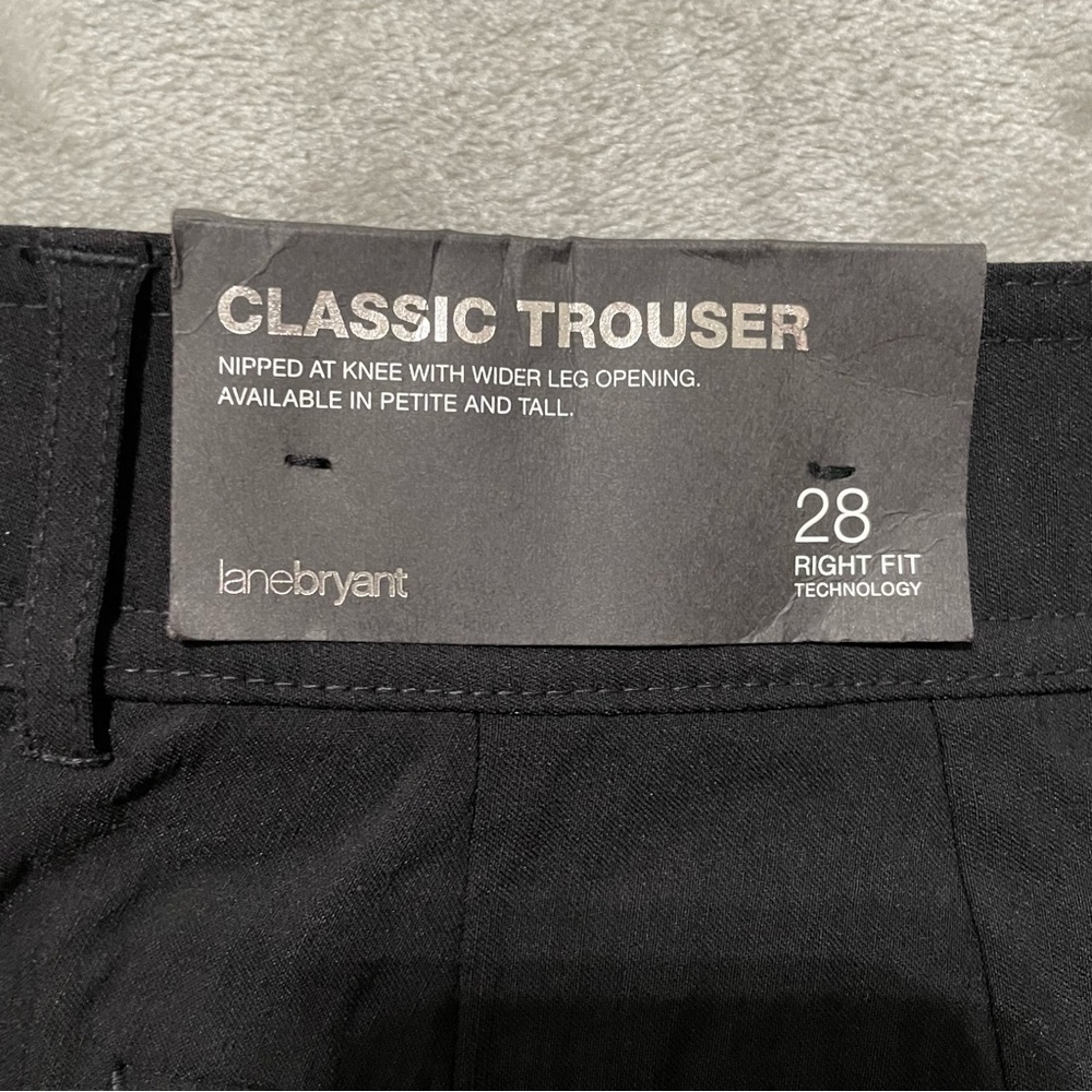 NWT Lane Bryant Black Classic Trouser Bermuda Shorts Size 28 Plus New - Picture 3 of 7